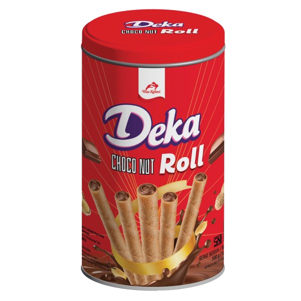 Bánh Xốp Ống Deka Socola Đậu Phộng Hộp 300G