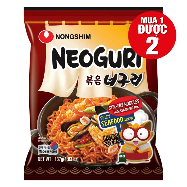 Mì Nongshim Neoguri Xào Khô Gói 137G