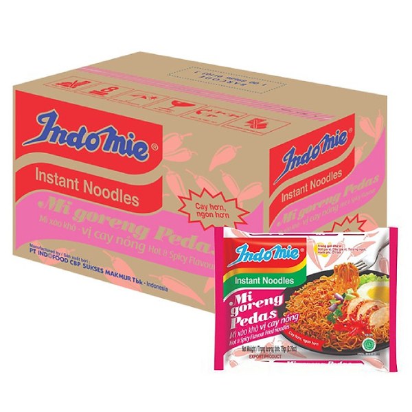 Mì Goreng Pedas Cay Nồng Thùng 40 Gói 79G