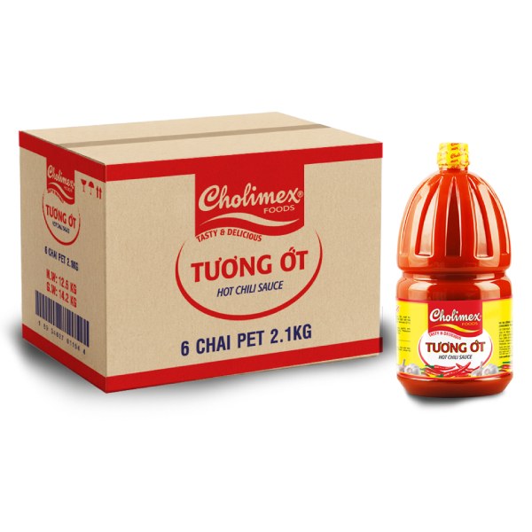 Tương Ớt Chai Nhựa Cholimex Thùng 6 Chai 2.1Kg