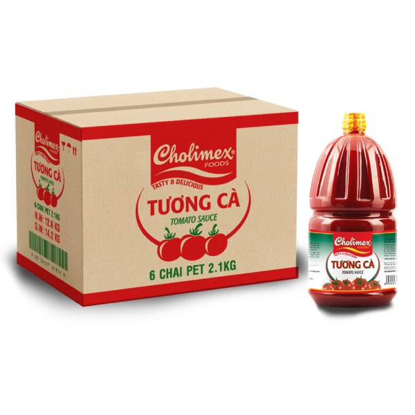 Tương Cà Chai Nhựa Cholimex Thùng 6 Chai 2.1Kg
