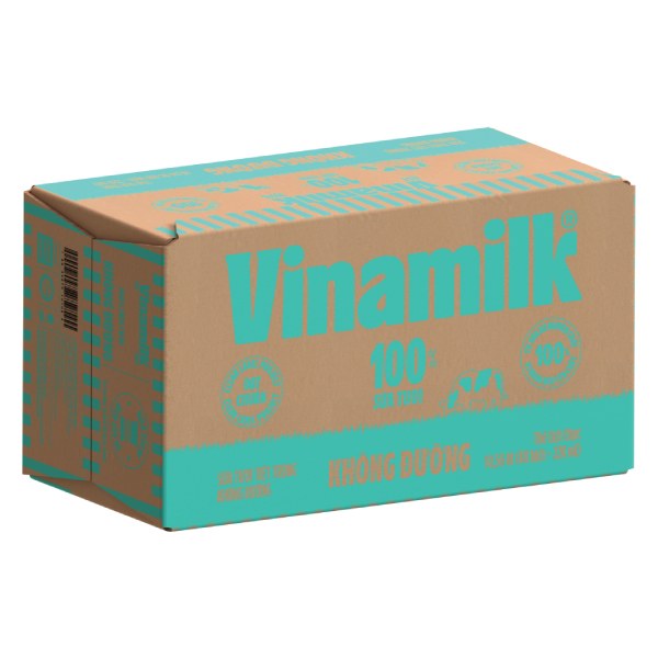 Sữa Tươi Tiệt Trùng Vinamilk 100% Không Đường Thùng 48 Bịch 220Ml