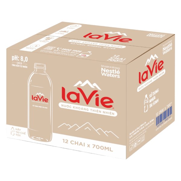 Nước Khoáng Lavie Prestige Thùng 12 Chai 700Ml
