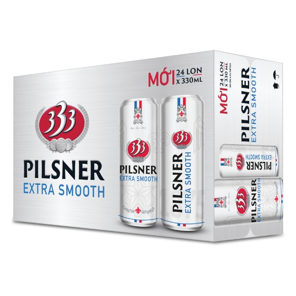 Bia 333 Pilsner Thùng 24 Lon 330Ml