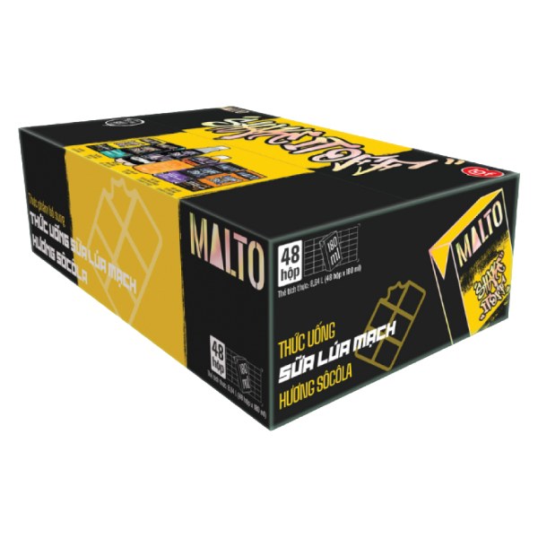 Thùng 12 Lốc 4 Sữa Lúa Mạch Lof Malto Socola Hộp 180Ml