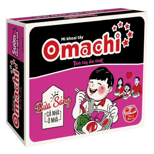 Mì Omachi Sườn Hầm Ngũ Quả Thùng 30 Gói 80G