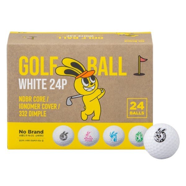 Hộp 24 Bóng Golf No Brand 24T-T Màu Trắng