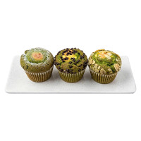 Set 3 Bánh Muffin Matcha Kem Phô Mai Hộp 180G