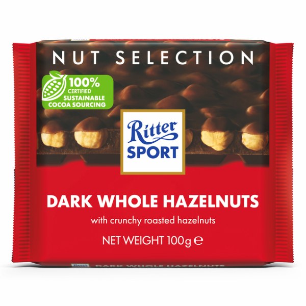 Socola Đen Ritter Sport Hạt Phỉ Gói 100G