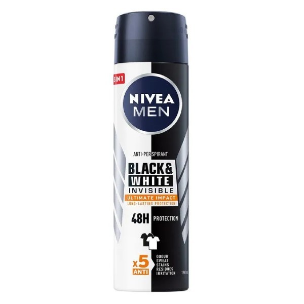 Xịt Ngăn Mùi Nivea Men Black & White Ngăn Vệt Ố Vàng 150Ml