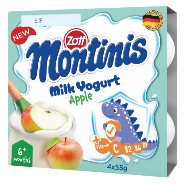 Lốc 4 Sữa Chua Zott Montinis Táo 55G