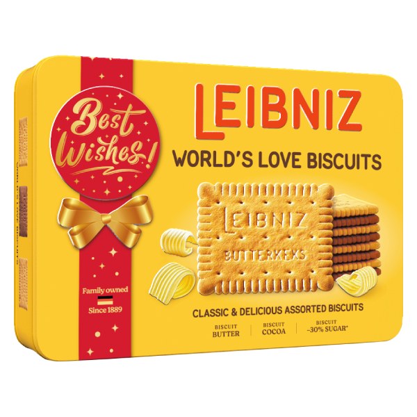 Bánh Leibniz World Love Biscuits Hộp Thiếc 600G