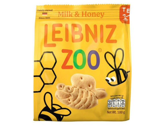 Bánh Quy Leibniz Zoo Sữa & Mật Ong 100G