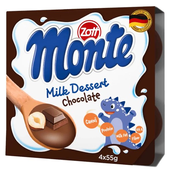 Lốc 4 Váng Sữa Zott Monte Vị Socola 55G