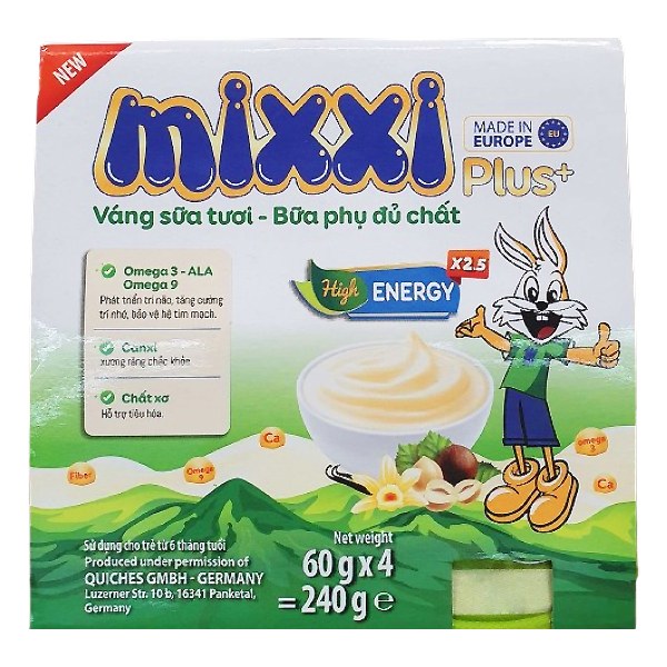 Lốc 4 Váng Sữa Mixxi Vani 60G