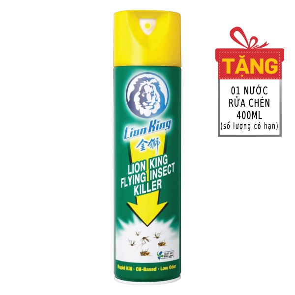 (Only Emartmall) Xịt Ruồi Muỗi Lion King 600Ml