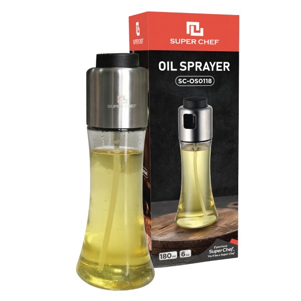 Chai Xịt Dầu Ăn Thủy Tinh Super Chef SC_OS0118 180Ml