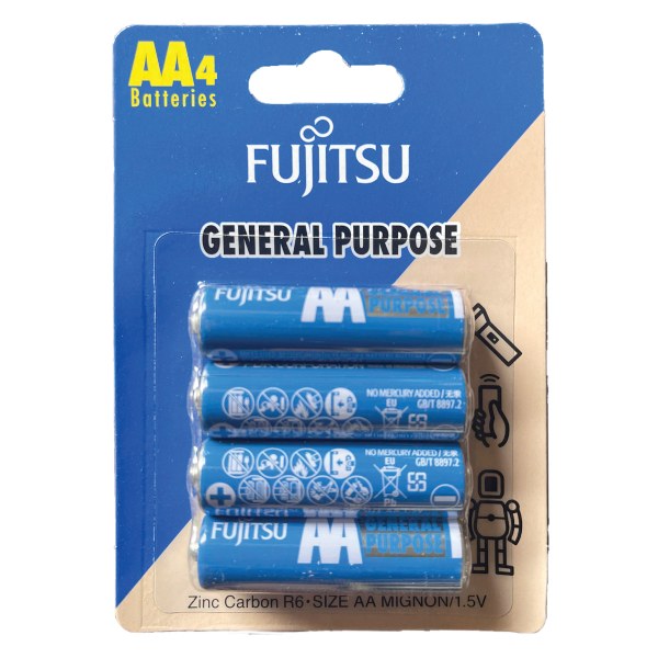 Pin Fujitsu Carbon Zinc R6 AA 4B