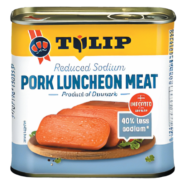 Thịt Hộp Tulip Pork Luncheon Meat 40% Ít Muối 340G