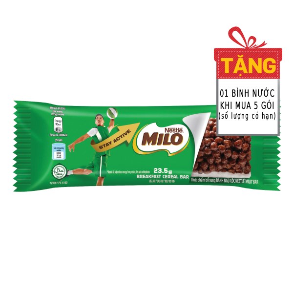 Ngũ Cốc Nestle Milo Bar Gói 23.5G