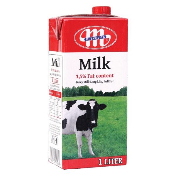 Sữa Tươi Tiệt Trùng Mlekovita Nguyên Chất 3.5% Béo Hộp 1L