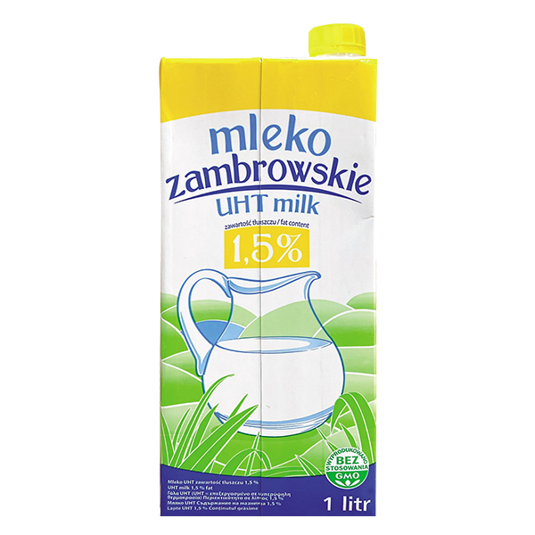 Sữa Tươi Tiệt Trùng Mleko Zambrowskie 1.5% Béo Hộp 1L