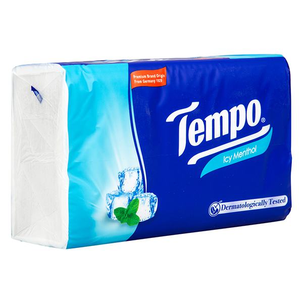 Khăn Giấy Tempo Softpack Icy Menthol 4 Lớp 90 Tờ