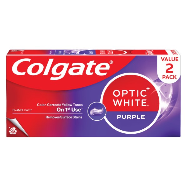 Bộ 2 Kem Đánh Răng Colgate Optic Purple 100G