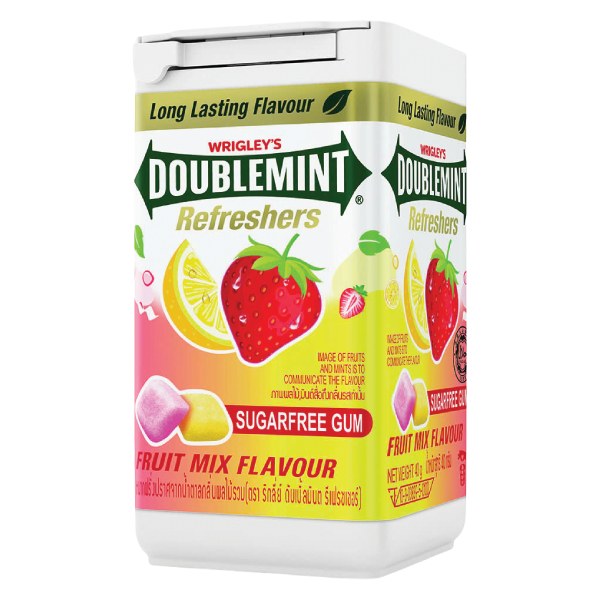 Kẹo Cao Su Doubelmint Refresh Dâu Chanh Hũ 40G