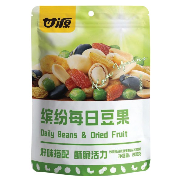 Đậu Hạt & Hoa Quả Hỗn Hợp Ganyuan Cam Nguyên Gói 208G