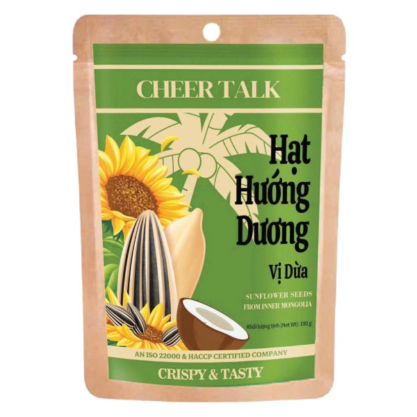 Hạt Hướng Dương Cheer Talk Vị Dừa Gói 100G