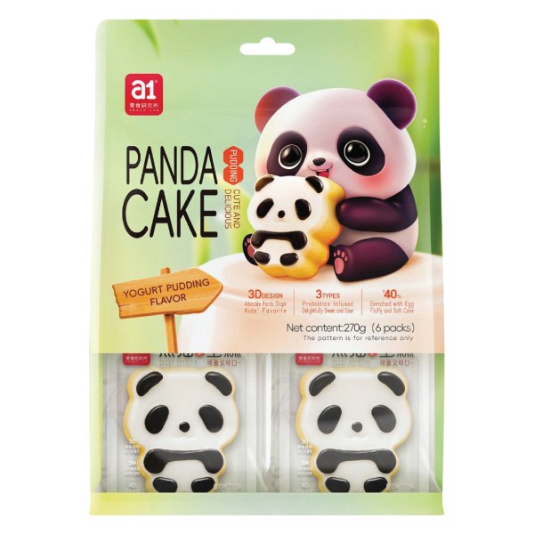 Bánh Bông Lan A1 Pudding Sữa Chua Gấu Trúc Gói 270G