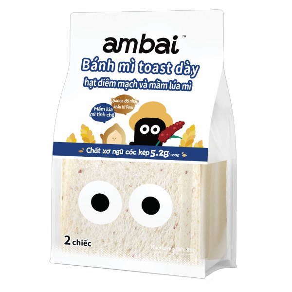 Bánh Mì Ambai Hạt Diêm Mạch Mầm Lúa Mì Gói 85G