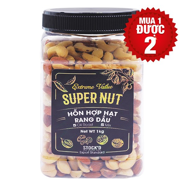 Hỗn Hợp Hạt Rang Dầu Super Nut Hũ 1Kg