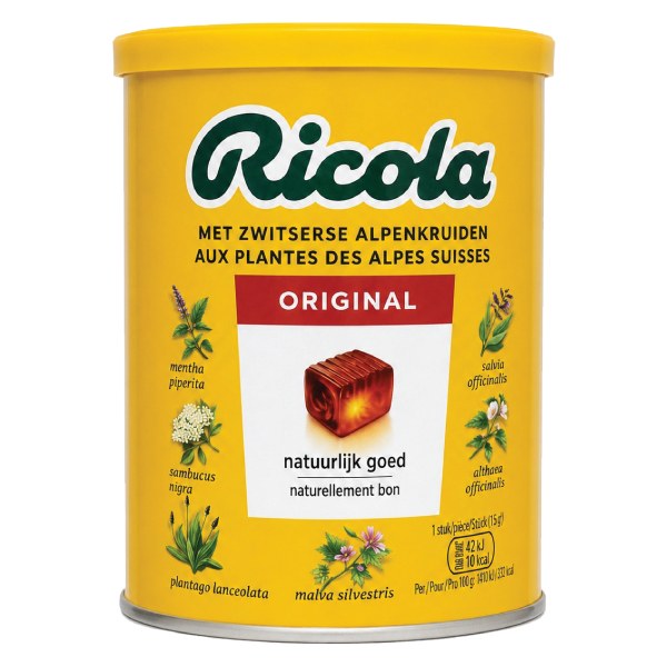 Kẹo Ricola Thảo Mộc Nguyên Vị Hộp 250G