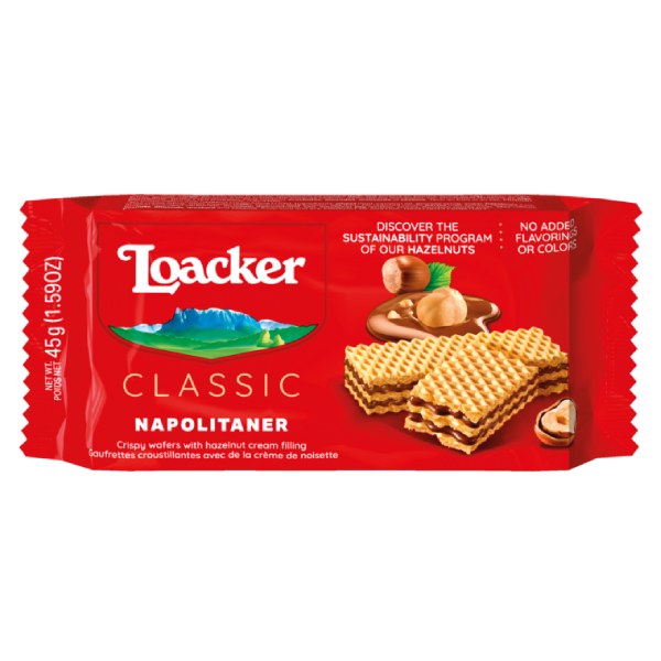 Bánh Xốp Loacker Hạt Dẻ Gói 45G
