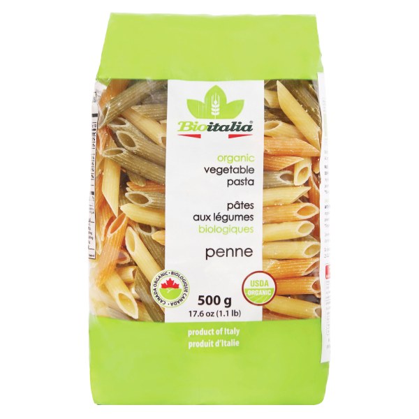 Nui Hữu Cơ BioItalia Rau Củ Quả Ống Dài Gói 500G