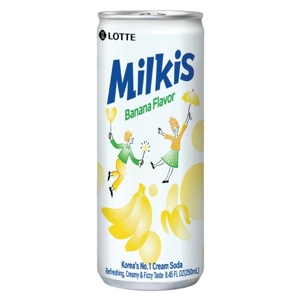 Sữa Trái Cây Có Ga Milkis Vị Chuối Lon 250Ml