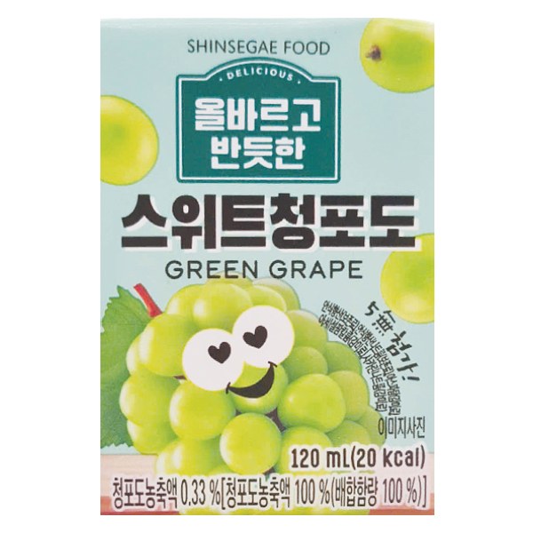 Nước Uống Shinsegae Vị Nho Xanh Hộp 120Ml