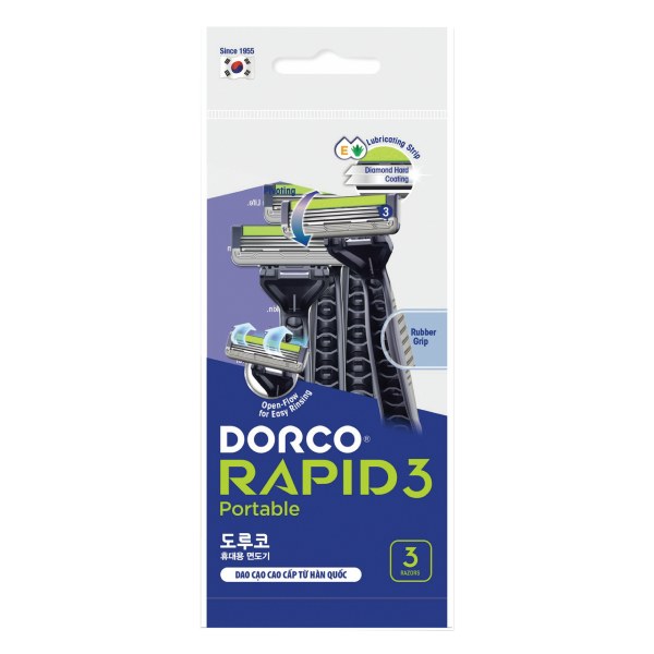 Dao Cạo Dorco Rapid 3 Túi 3 Cái
