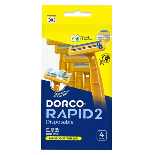 Bộ 4 Dao Cạo Dorco Rapid 2