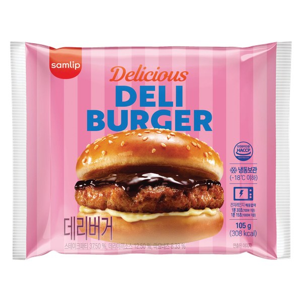Bánh Burger Samlip Kẹp Thịt Vị Teriyaki Gói 105G