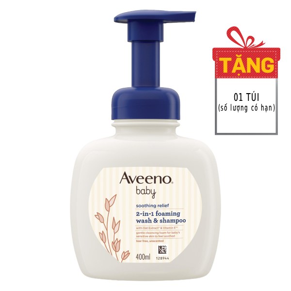 Sữa Tắm Gội Aveeno Baby Tạo Bọt 400Ml