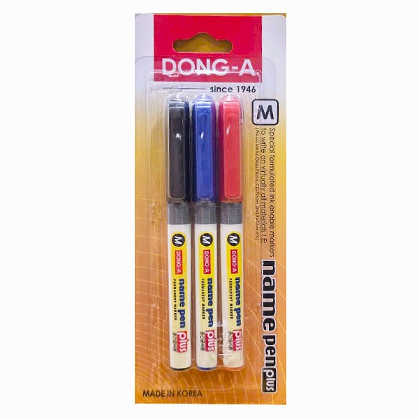 Lô 3 Bút Lông Dầu Dong-A 3 Màu Pen Plus