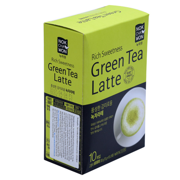 Bột Latte Nokchawon Trà Xanh Hộp 10 Gói*13G