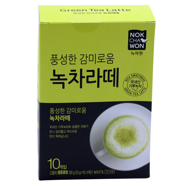 Bột Latte Nokchawon Trà Xanh Hộp 10 Gói*13G