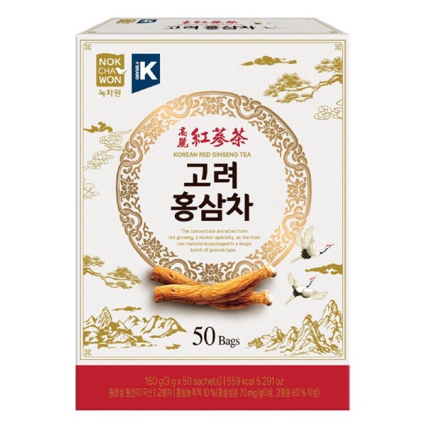 Trà Hồng Sâm Hàn Quốc Nokchawon Hộp 50 Gói