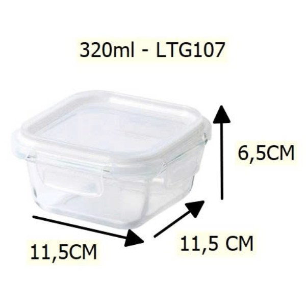 Hộp Thủy Tinh Xếp Chồng LocknLock LTG107 320Ml