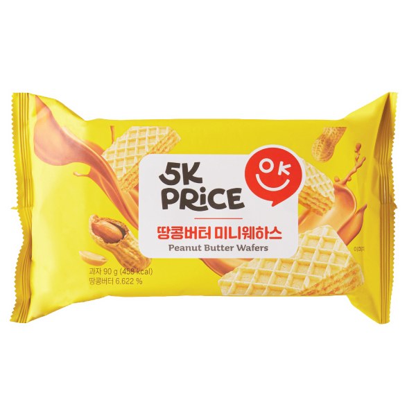 Bánh Xốp Mini 5K Price Vị Đậu Phộng Gói 90G