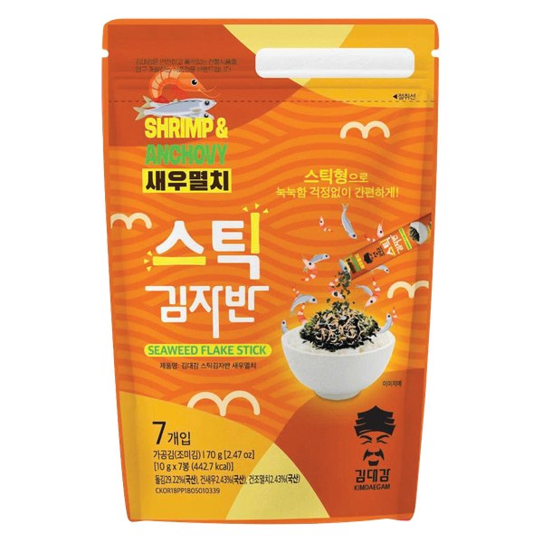 Rong Biển Trộn Kimdaegam Tôm Và Cá Cơm Gói 70G